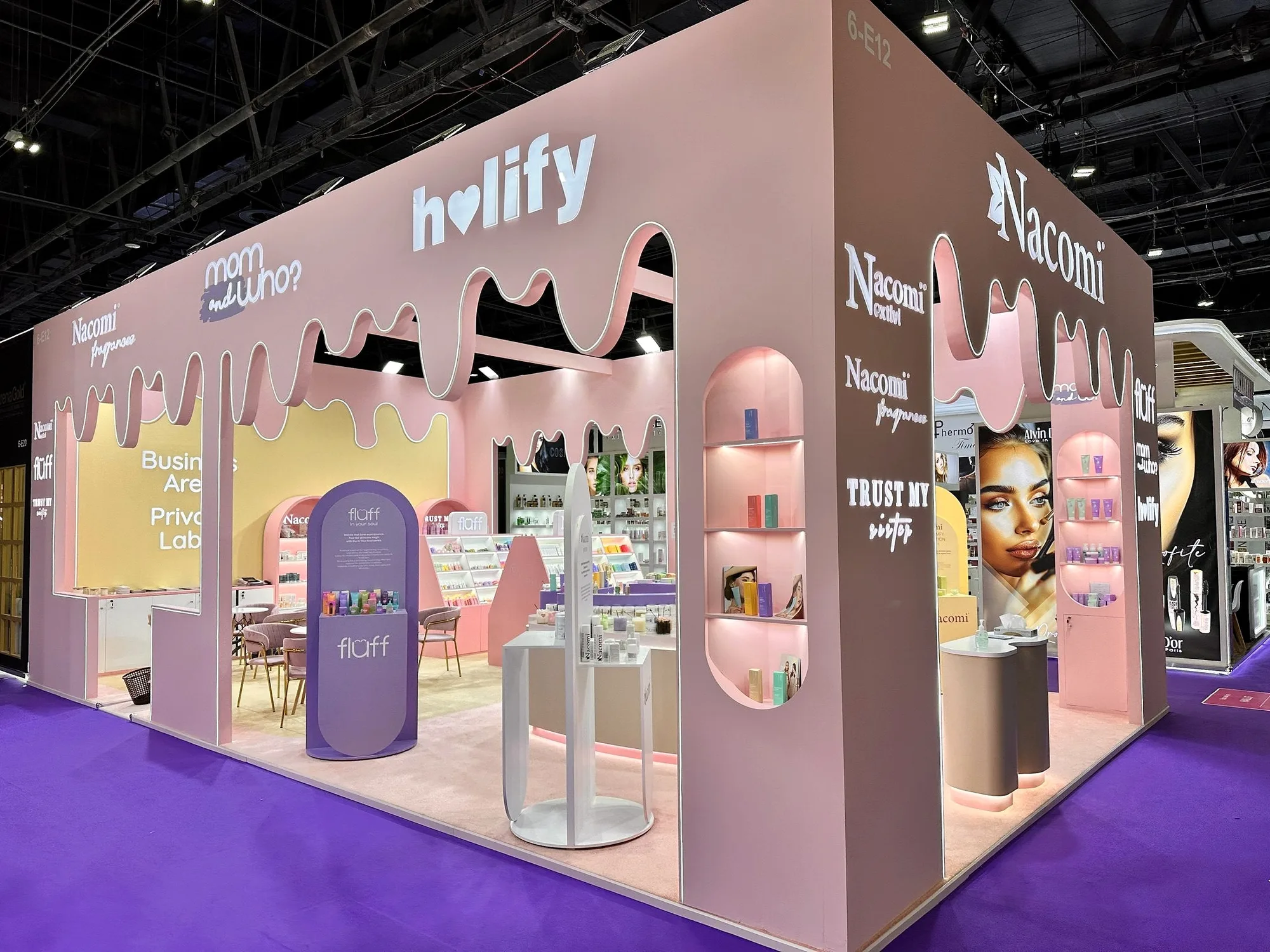 Custom-built exhibition stand at Beautyworld Middle East